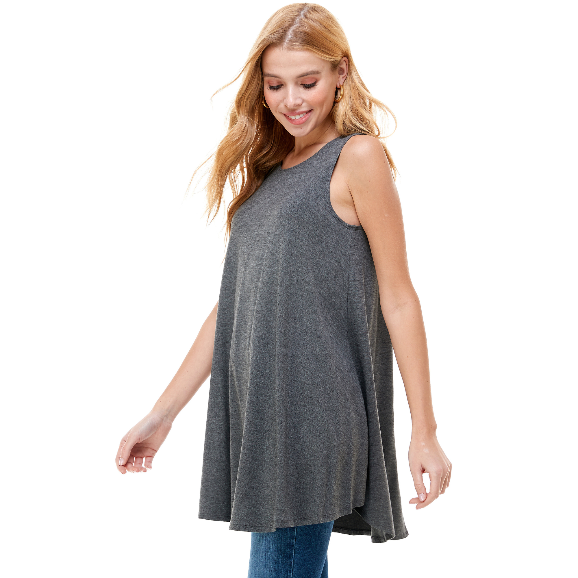 3-Pack Sleeveless Tunic Top – Long Loose Fit Tank Blouse for Casual Wear Azules 2DC