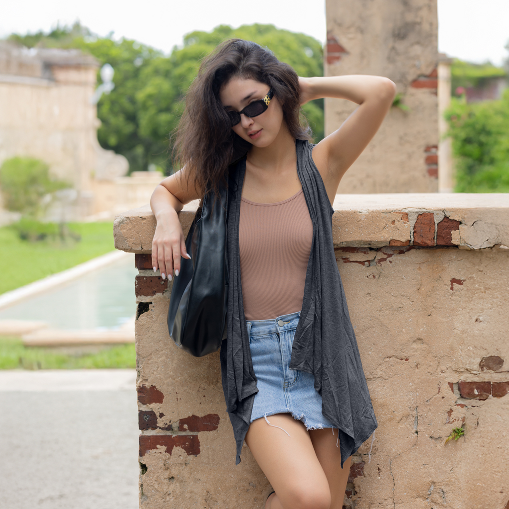 Sleeveless Cardigan – Open Front Lightweight