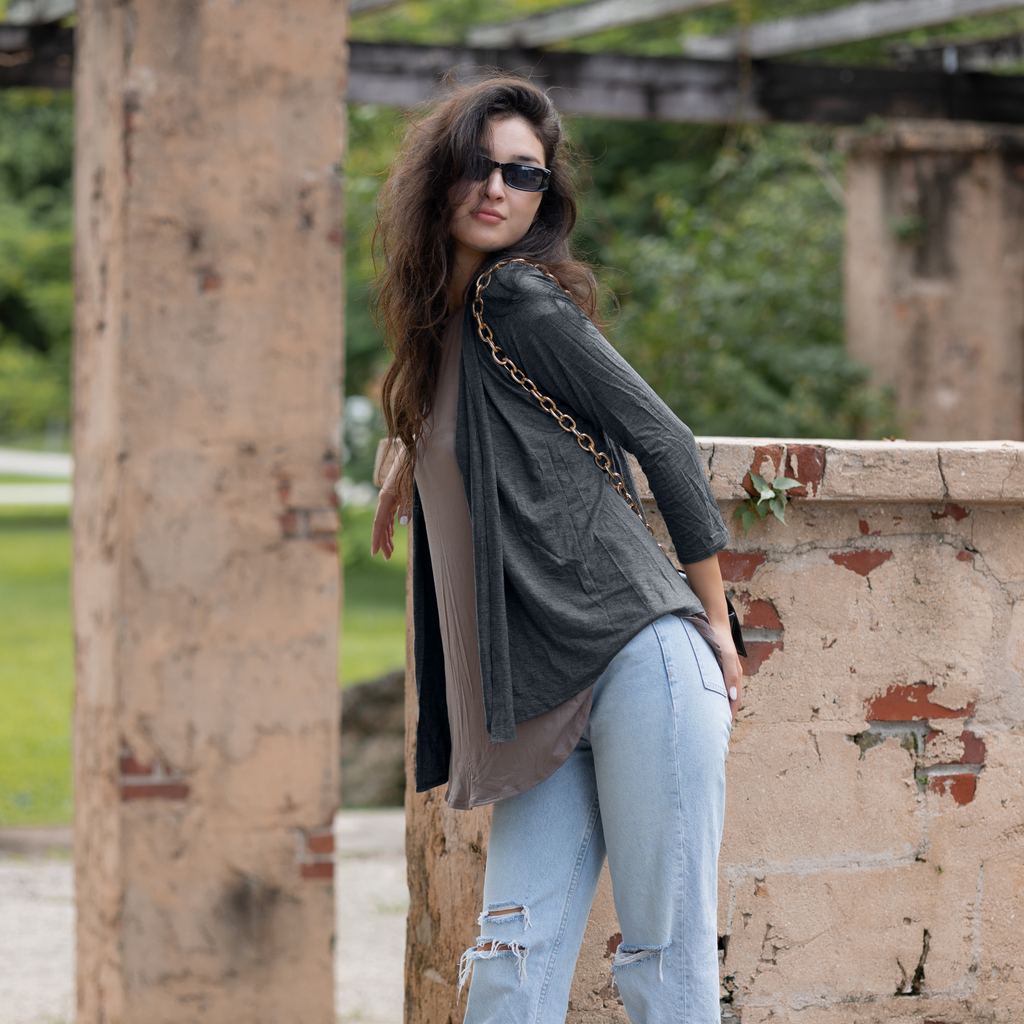 Long Sleeve Cardigan – Open Front Lightweight Cardigan