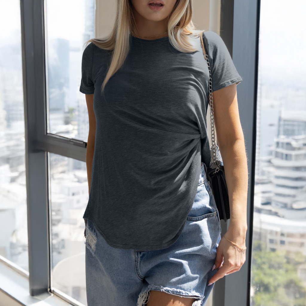 Short Sleeve Tunic Top – Loose Fit Blouse for Casual Wear