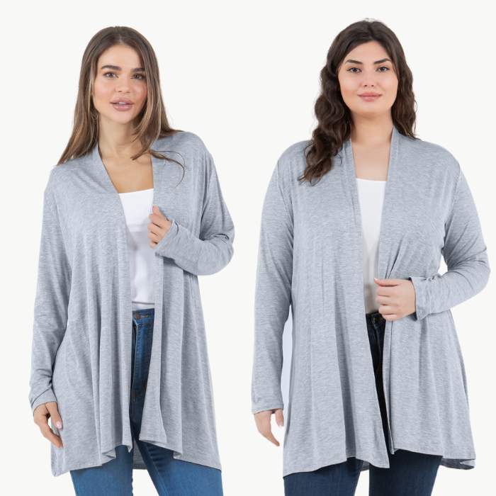 Long Sleeve Cardigan (Straight Hem)