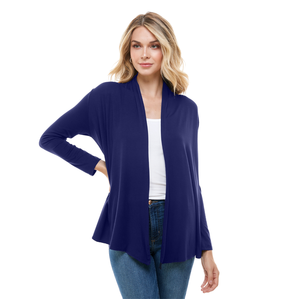 3-Pack Long Sleeve Cardigan – Open Front Lightweight Cardigan Azules 2DC