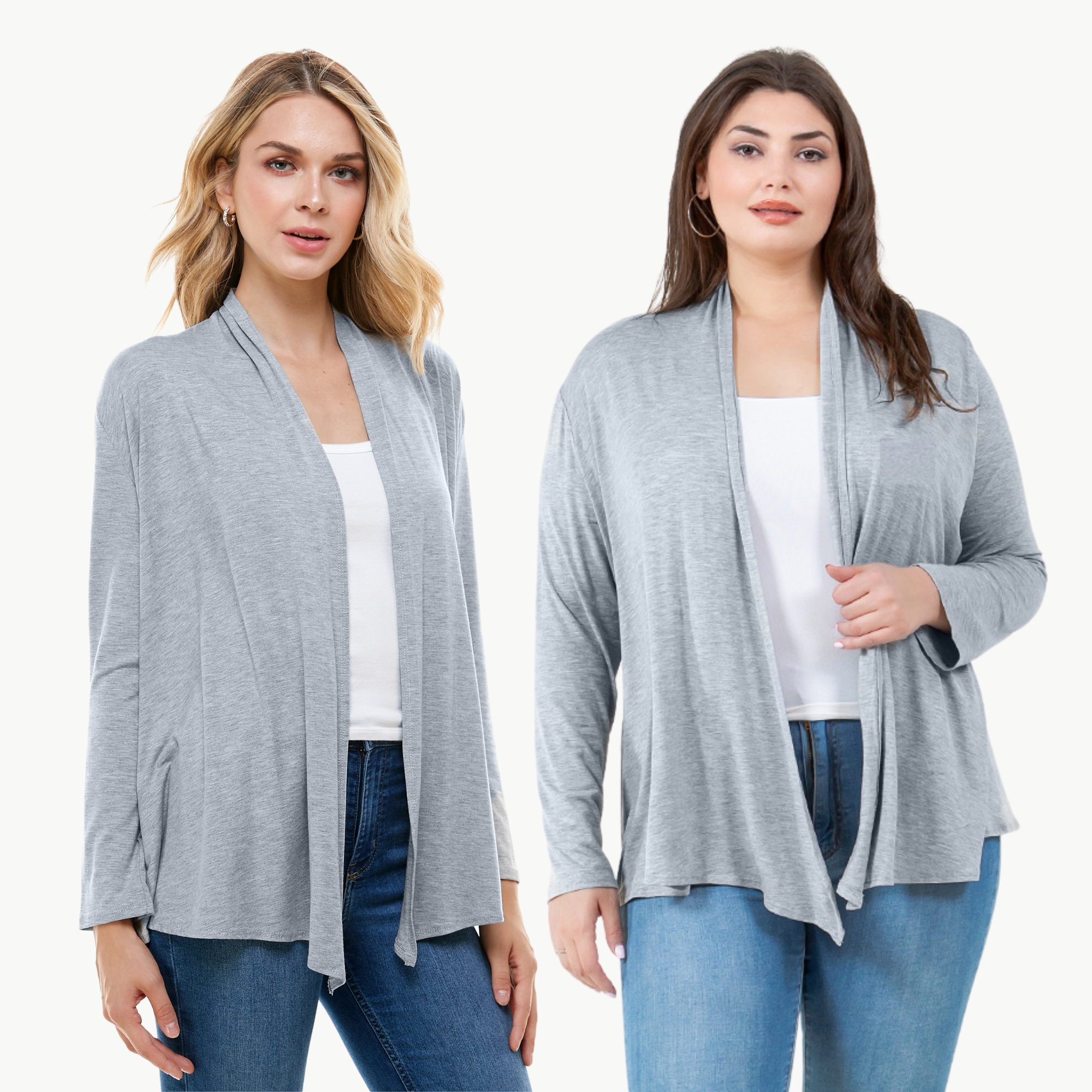 Long Sleeve Cardigan – Open Front Lightweight Cardigan