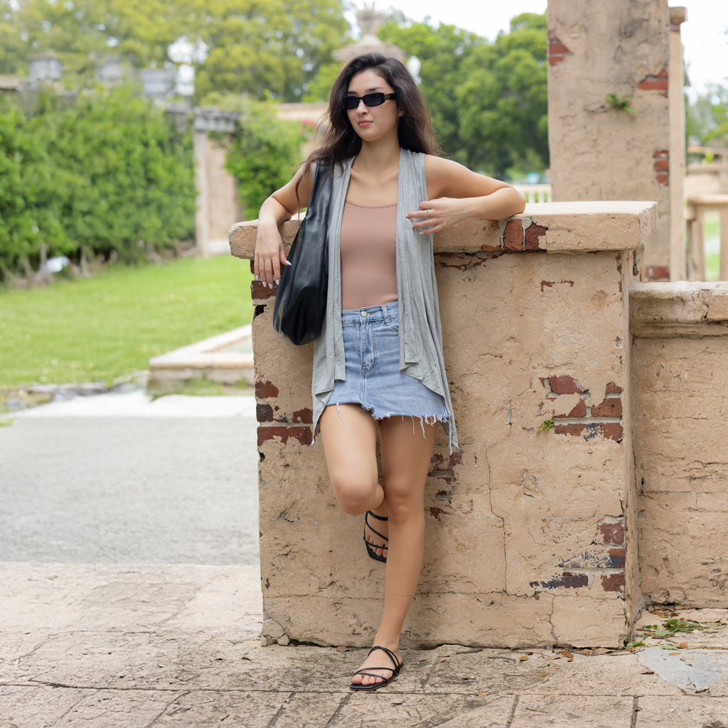 Sleeveless Cardigan – Open Front Lightweight