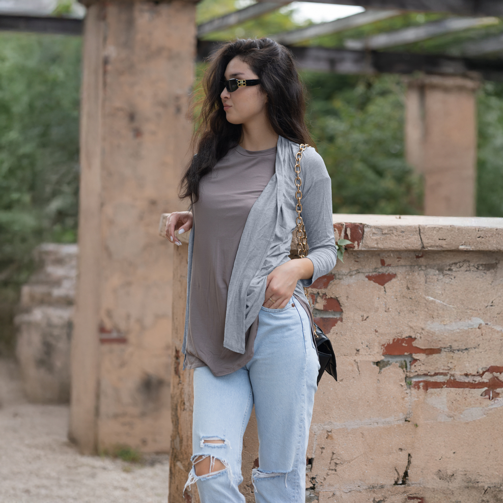 Long Sleeve Cardigan – Open Front Lightweight Cardigan