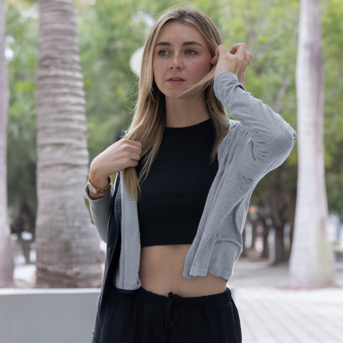 Long Sleeve Cropped Cardigan