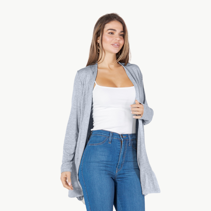 Long Sleeve Cardigan (Straight Hem)