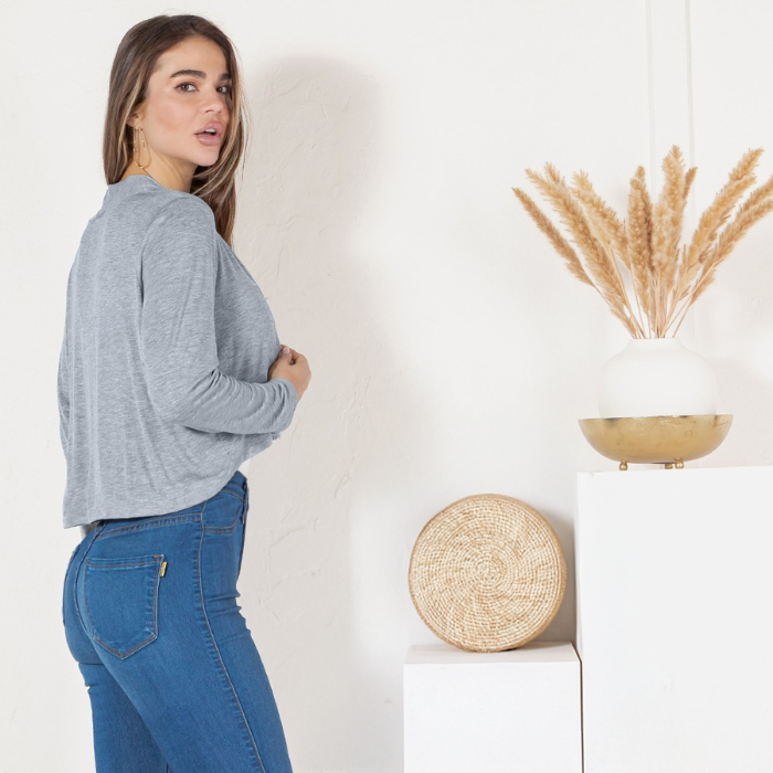 Long Sleeve Cropped Cardigan