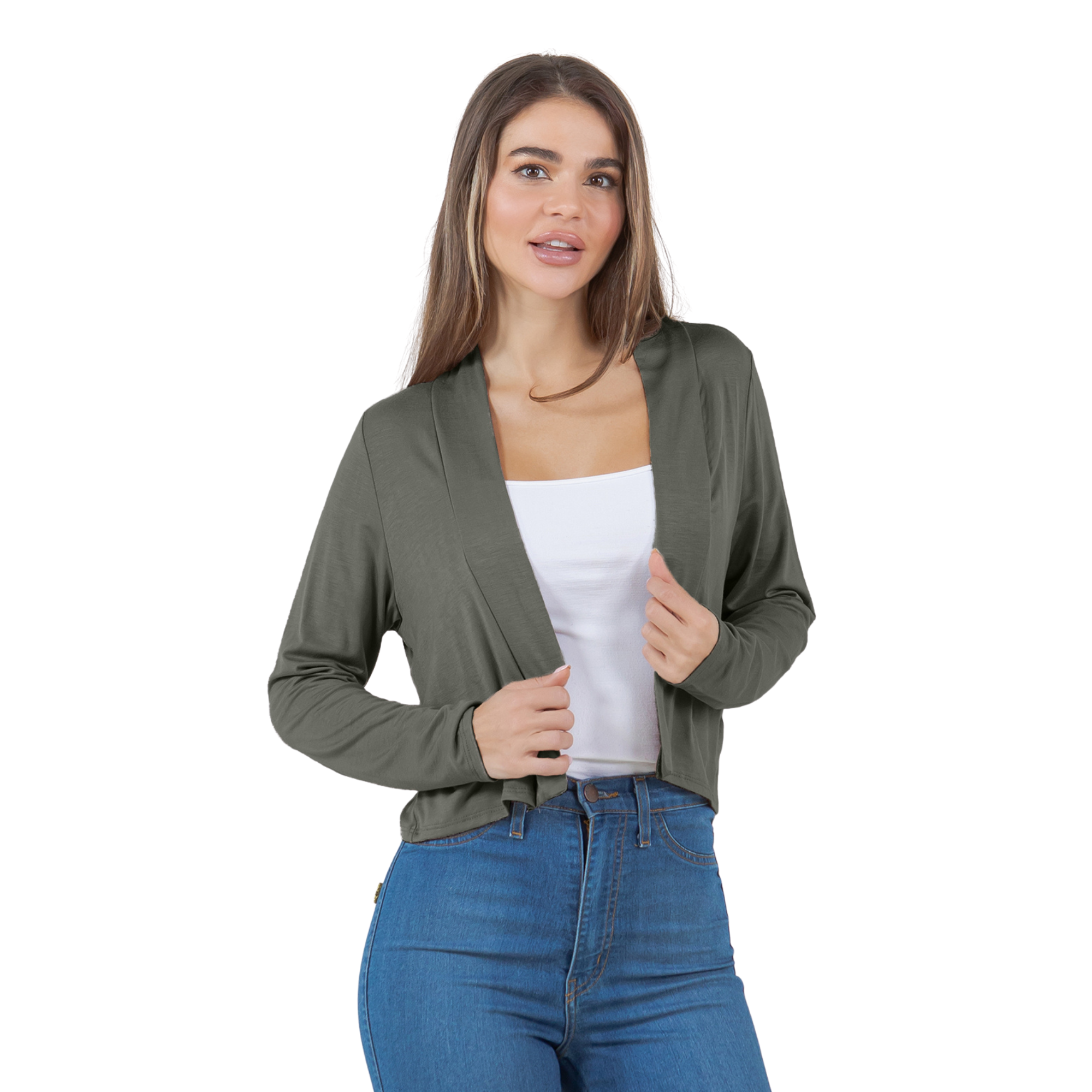 3-Pack Long Sleeve Cropped Cardigan Azules 2DC