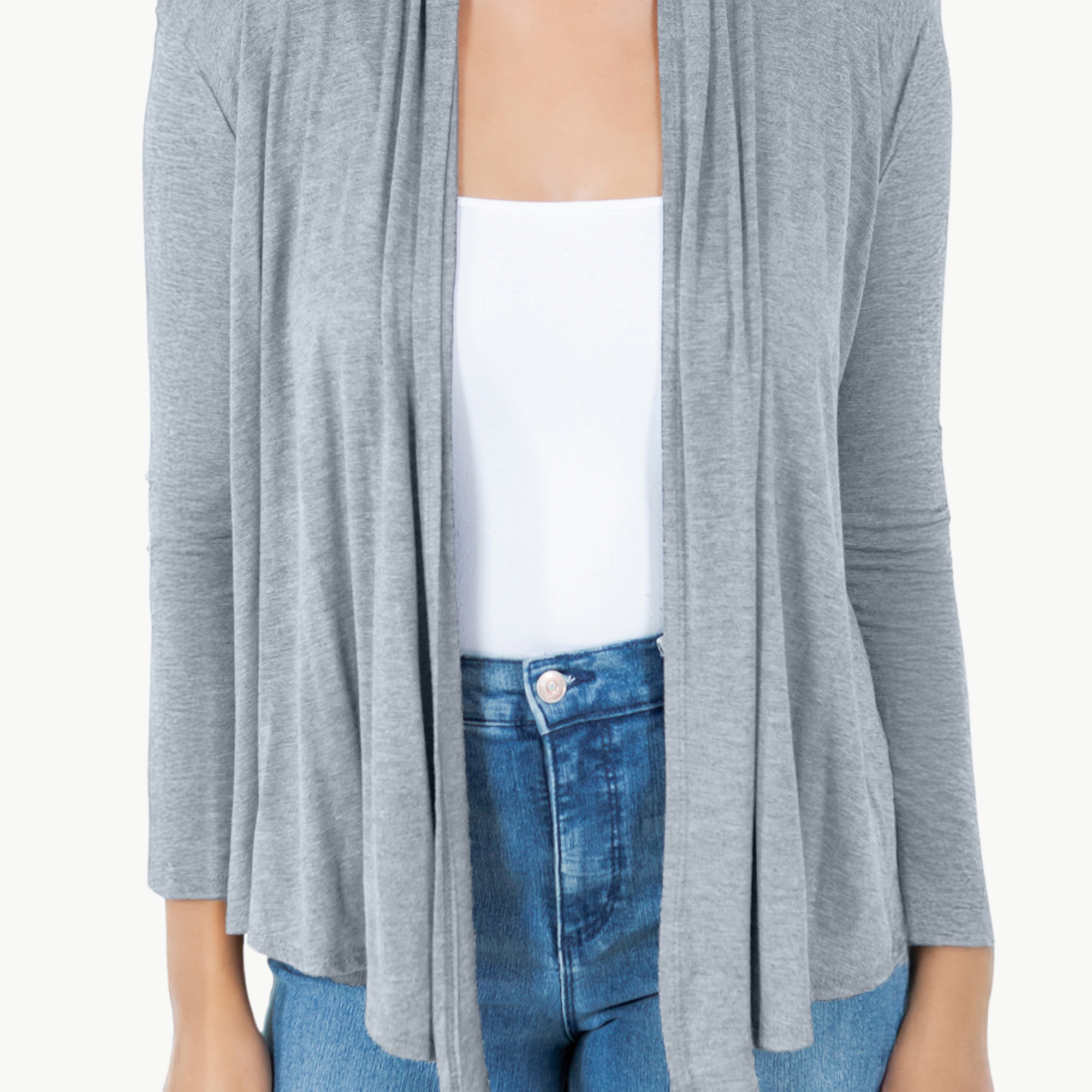Long Sleeve Cardigan – Open Front Lightweight Cardigan