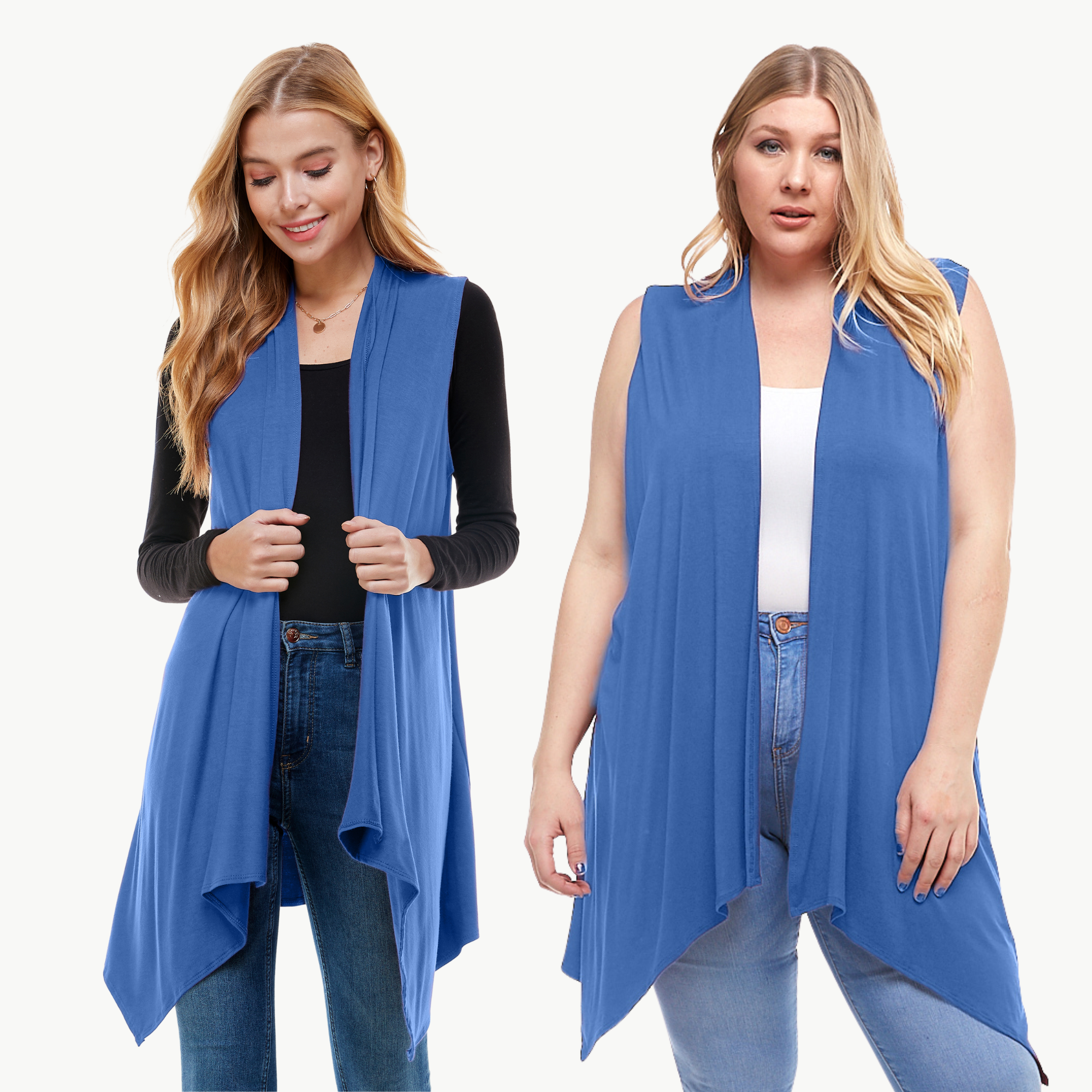 Sleeveless Cardigan – Open Front Lightweight