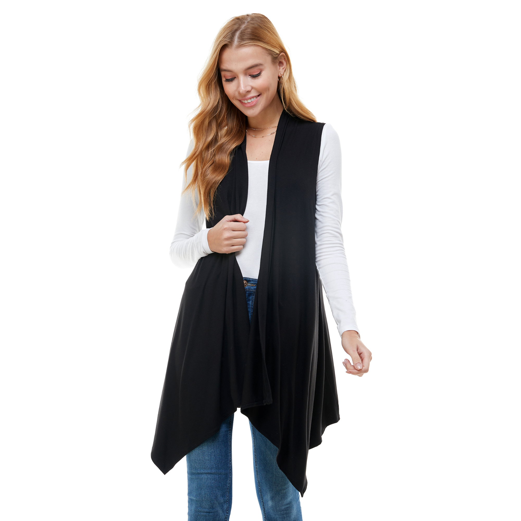3-Pack Sleeveless Cardigan – Open Front Lightweight Azules 2DC