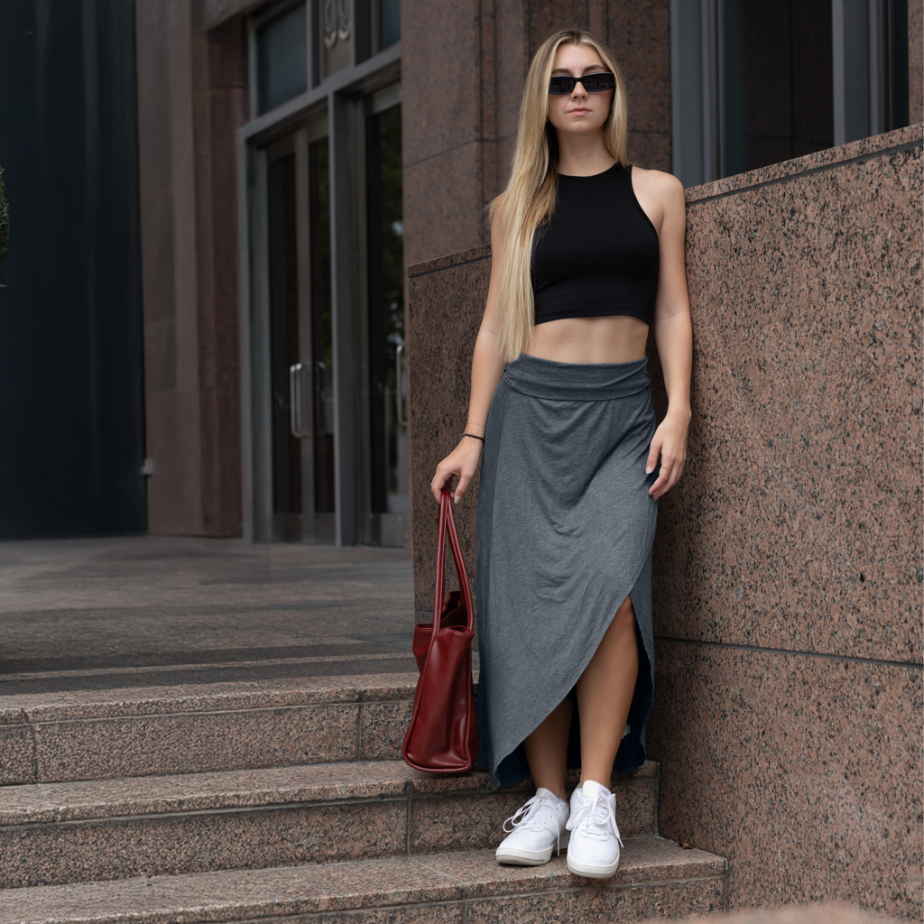 3-Pack Cross over Midi Skirt Azules 2DC