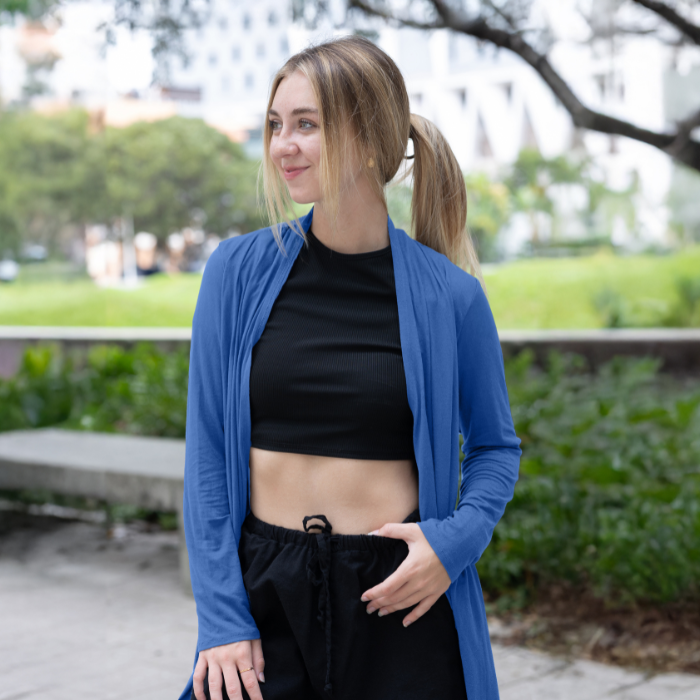 Long Sleeve Cardigan (Straight Hem)