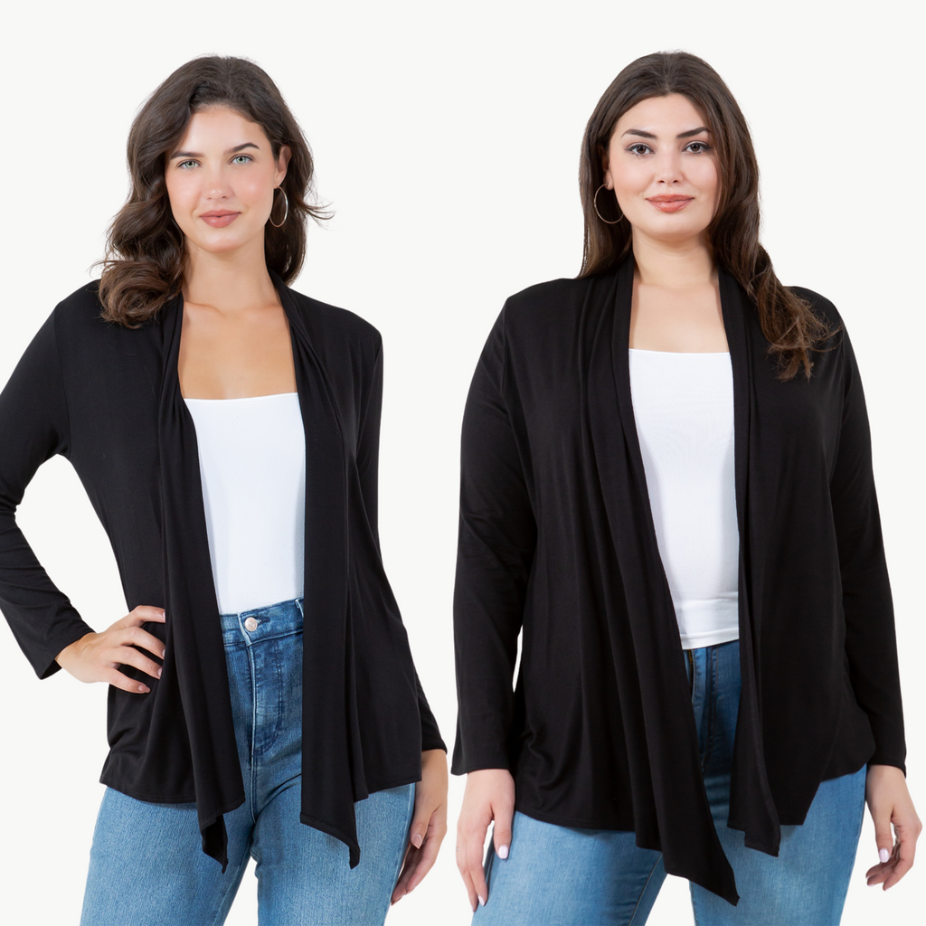 Long Sleeve Cardigan – Open Front Lightweight Cardigan