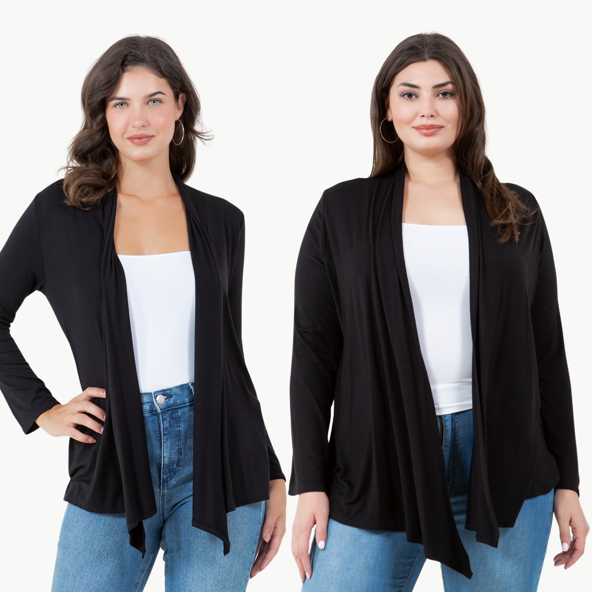 Long Sleeve Cardigan – Open Front Lightweight Cardigan