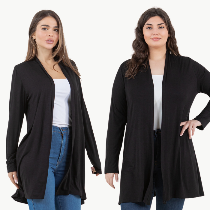 Long Sleeve Cardigan (Straight Hem)