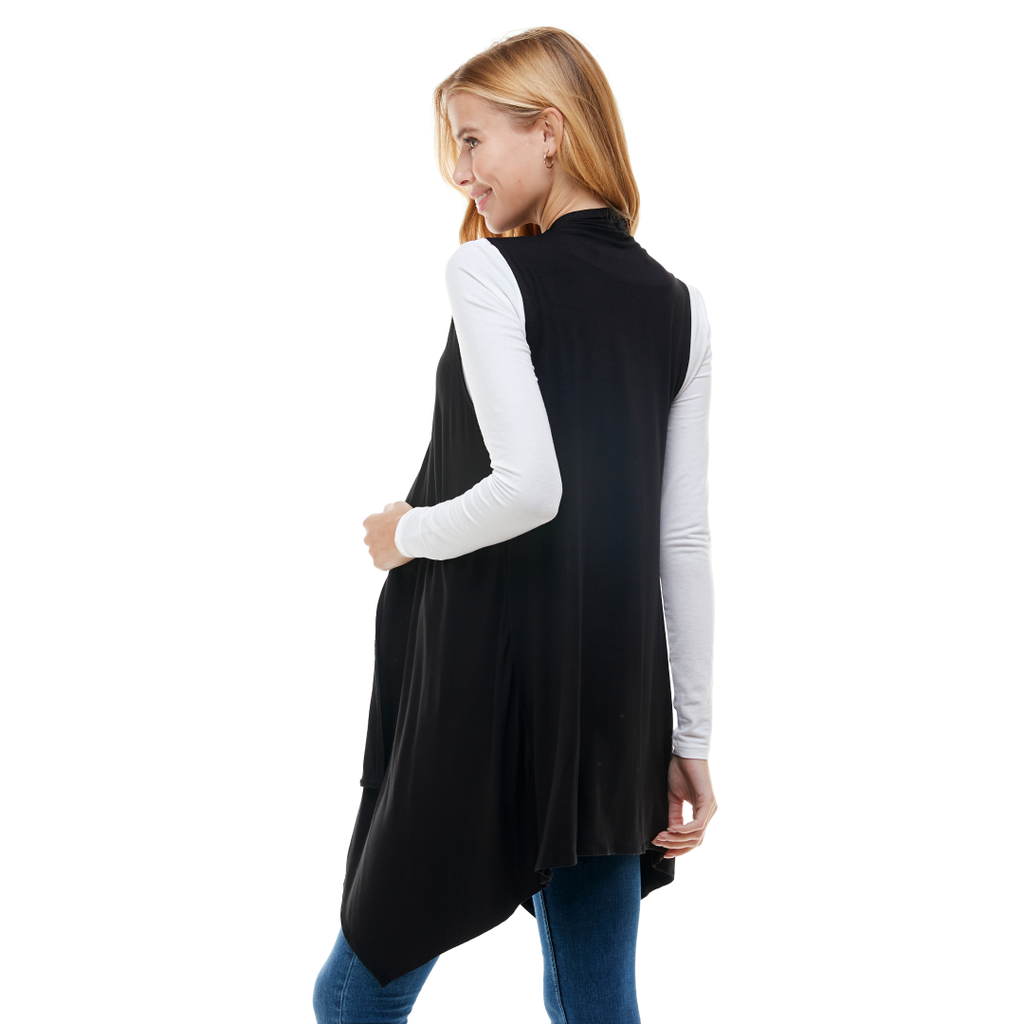 Sleeveless Cardigan – Open Front Lightweight Azules 2DC