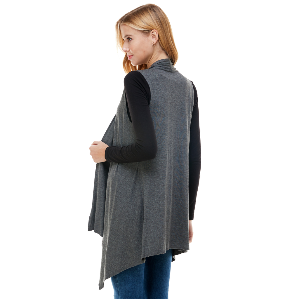 Sleeveless Cardigan – Open Front Lightweight Azules 2DC