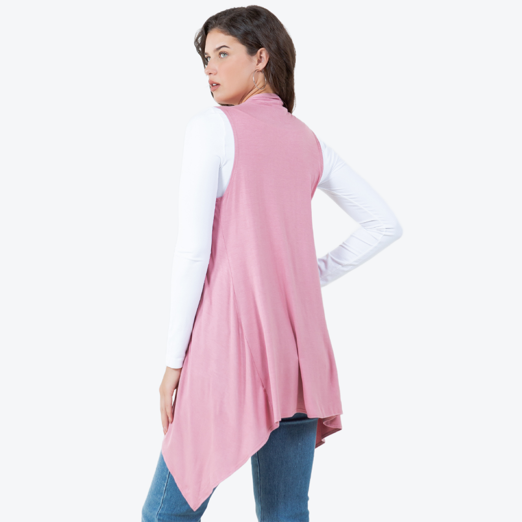 Sleeveless Cardigan – Open Front Lightweight Azules 2DC