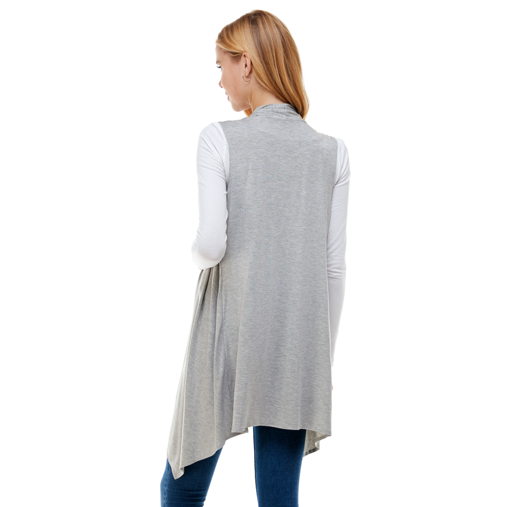 Sleeveless Cardigan – Open Front Lightweight Azules 2DC