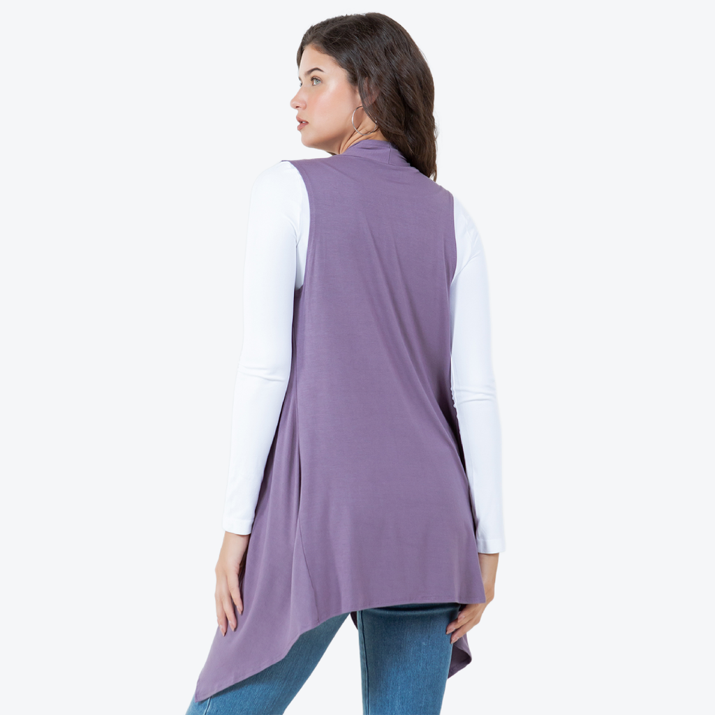Sleeveless Cardigan – Open Front Lightweight Azules 2DC