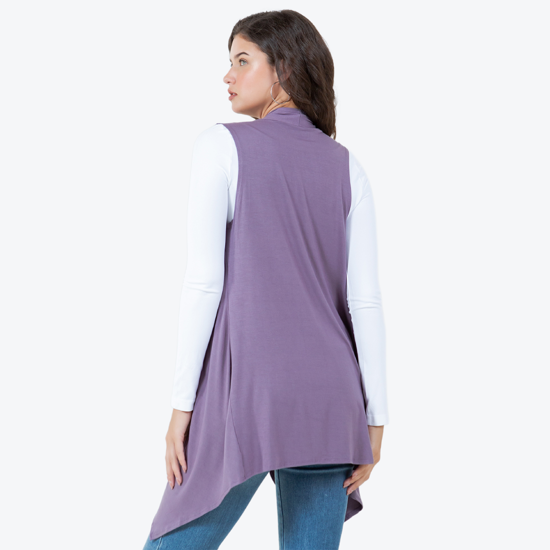 Sleeveless Cardigan – Open Front Lightweight Azules 2DC