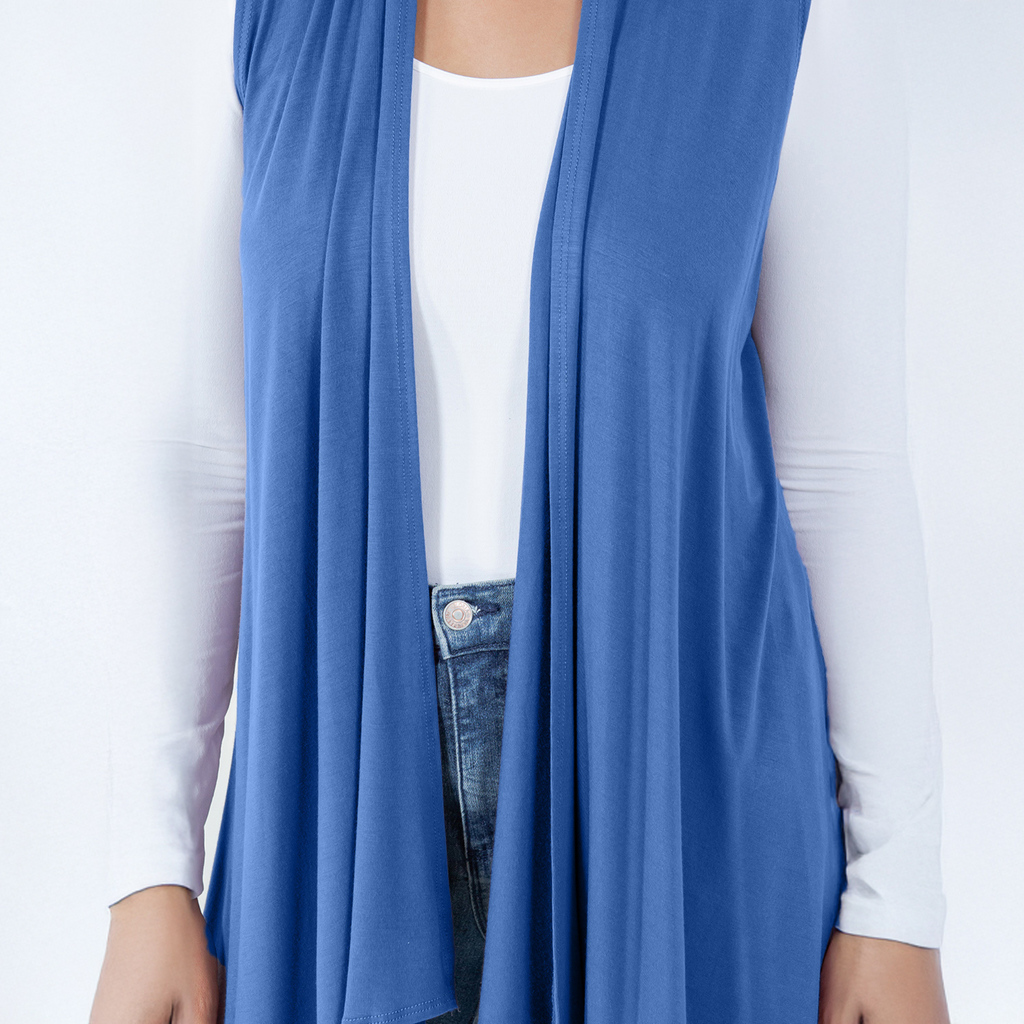 Sleeveless Cardigan – Open Front Lightweight