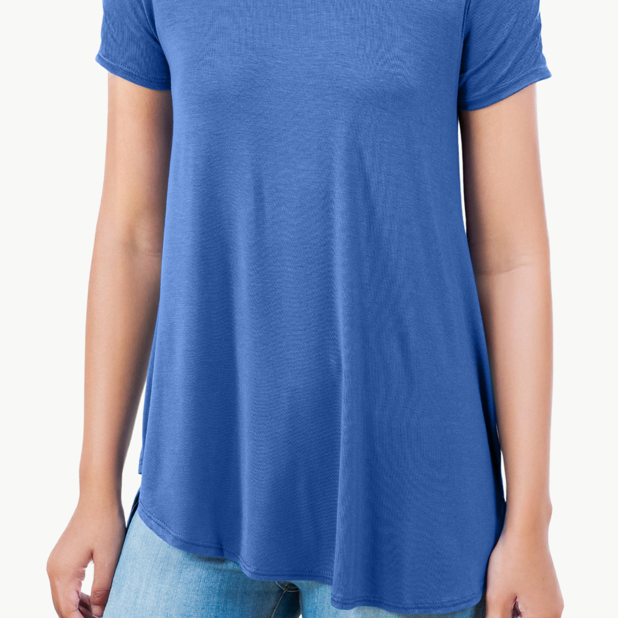 Short Sleeve Tunic Top – Loose Fit Blouse for Casual Wear