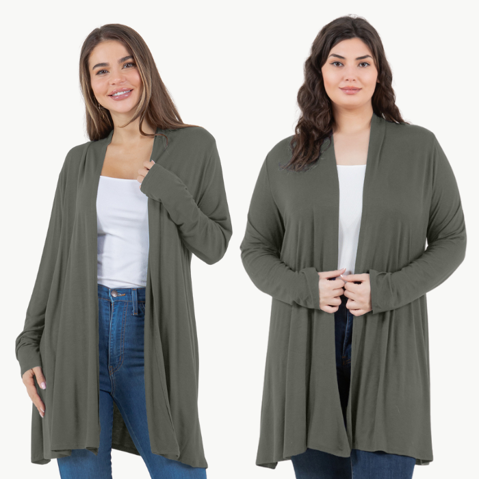 Long Sleeve Cardigan (Straight Hem)