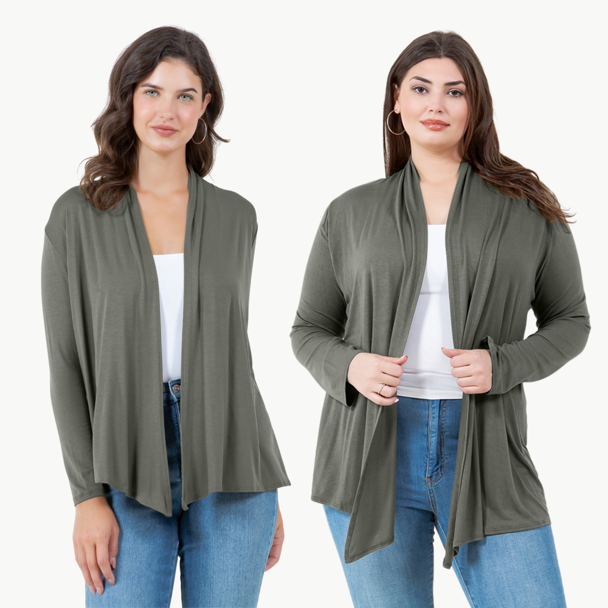 Long Sleeve Cardigan – Open Front Lightweight Cardigan