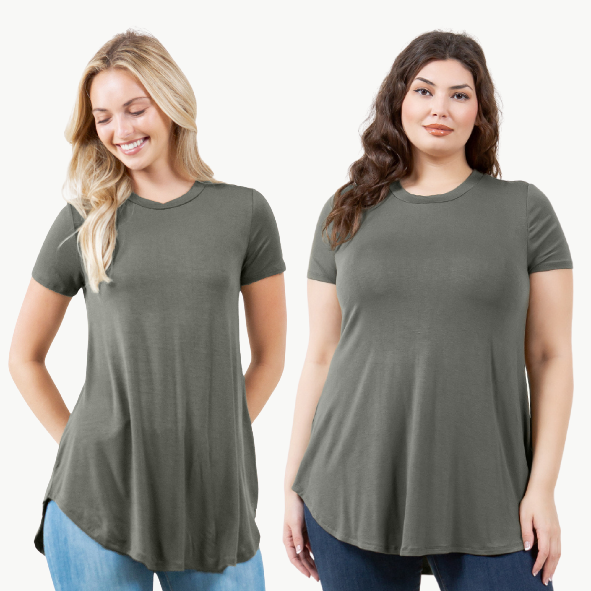 Short Sleeve Tunic Top – Loose Fit Blouse for Casual Wear