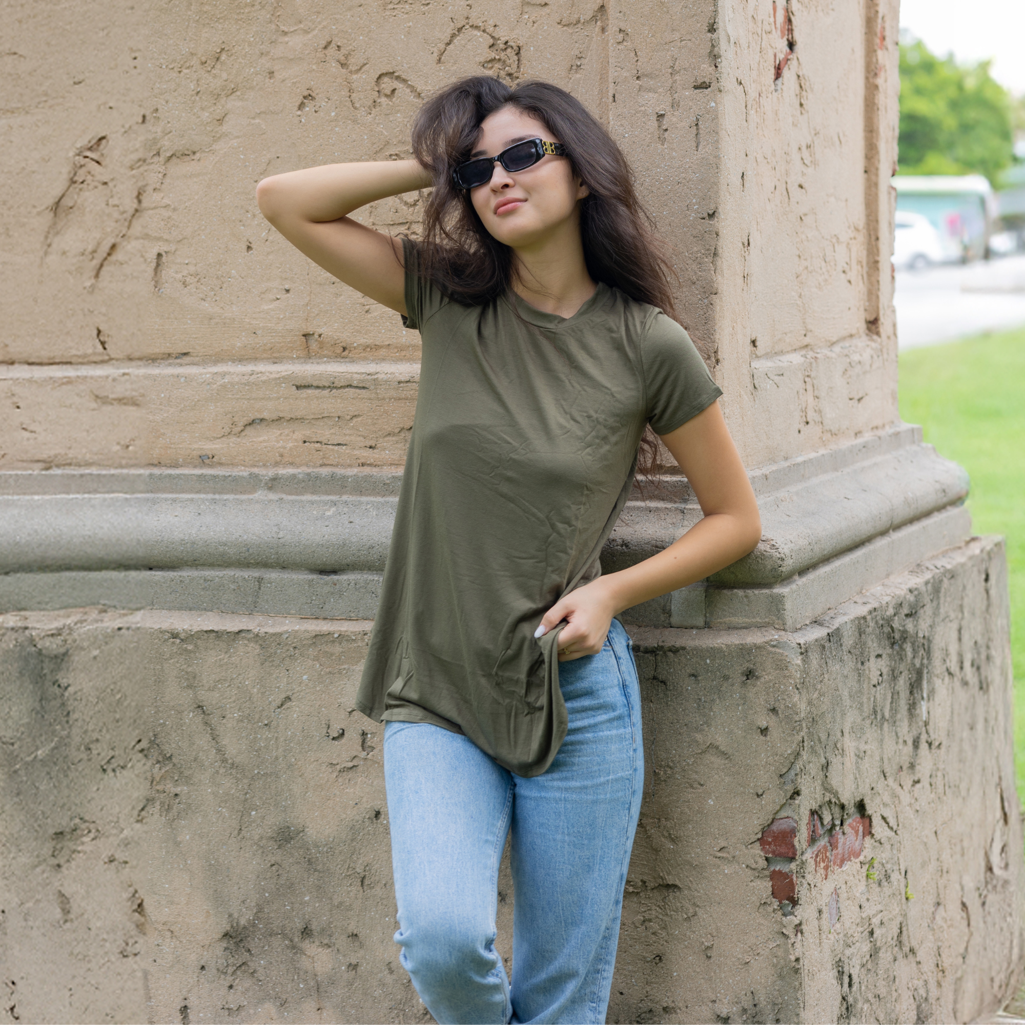 Short Sleeve Tunic Top – Loose Fit Blouse for Casual Wear