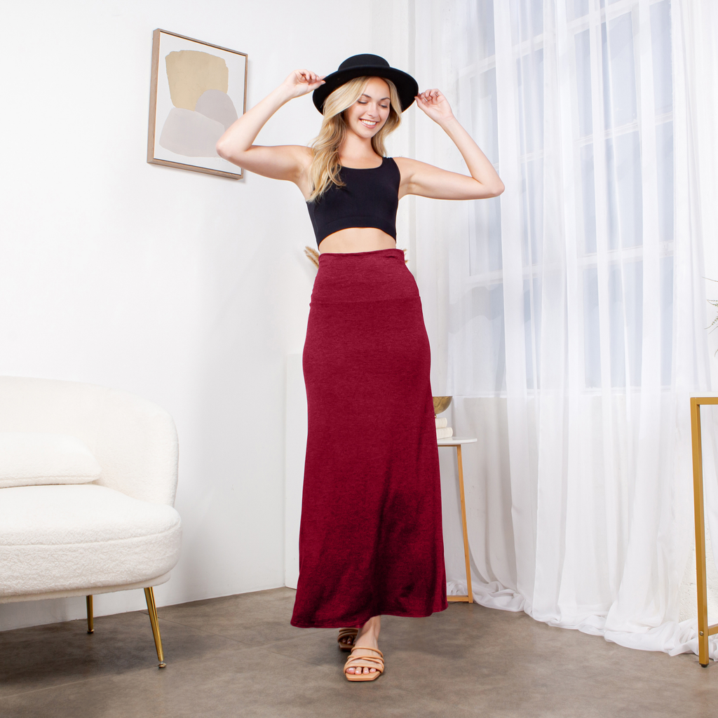 Maxi Skirt – High Waist Flowy Long Skirt for Casual & Dressy Outfits