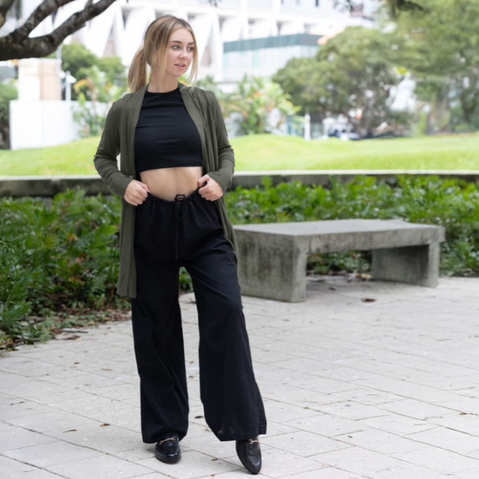Long Sleeve Cardigan (Straight Hem)