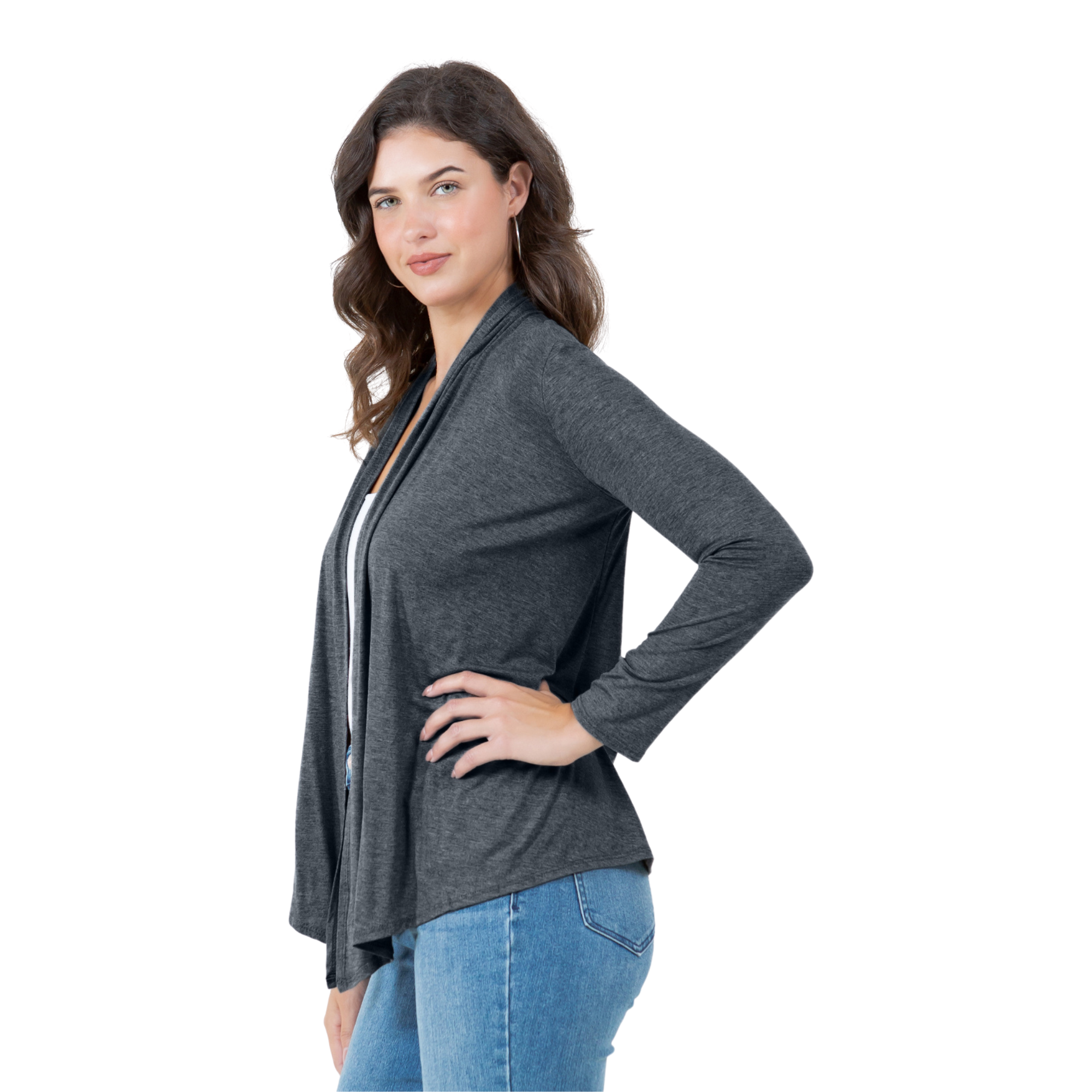 3-Pack Long Sleeve Cardigan – Open Front Lightweight Cardigan Azules 2DC