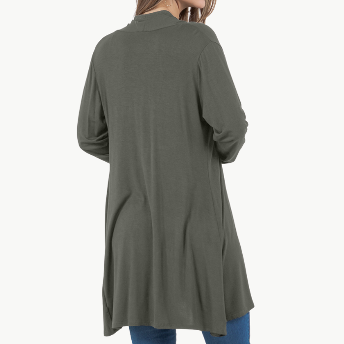 Long Sleeve Cardigan (Straight Hem)