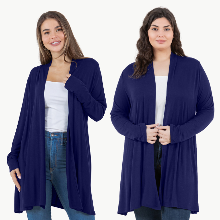 Long Sleeve Cardigan (Straight Hem)