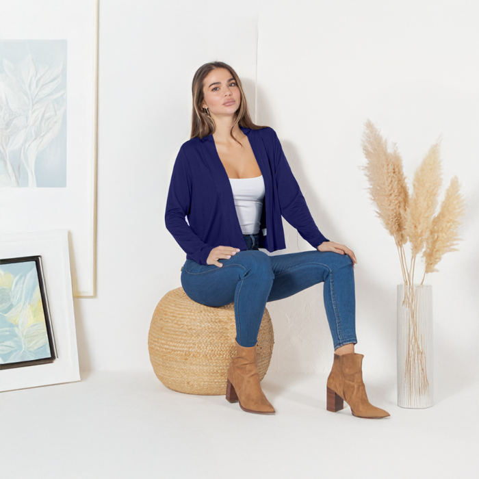 Long Sleeve Cropped Cardigan