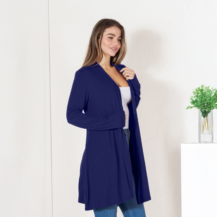 Long Sleeve Cardigan (Straight Hem)