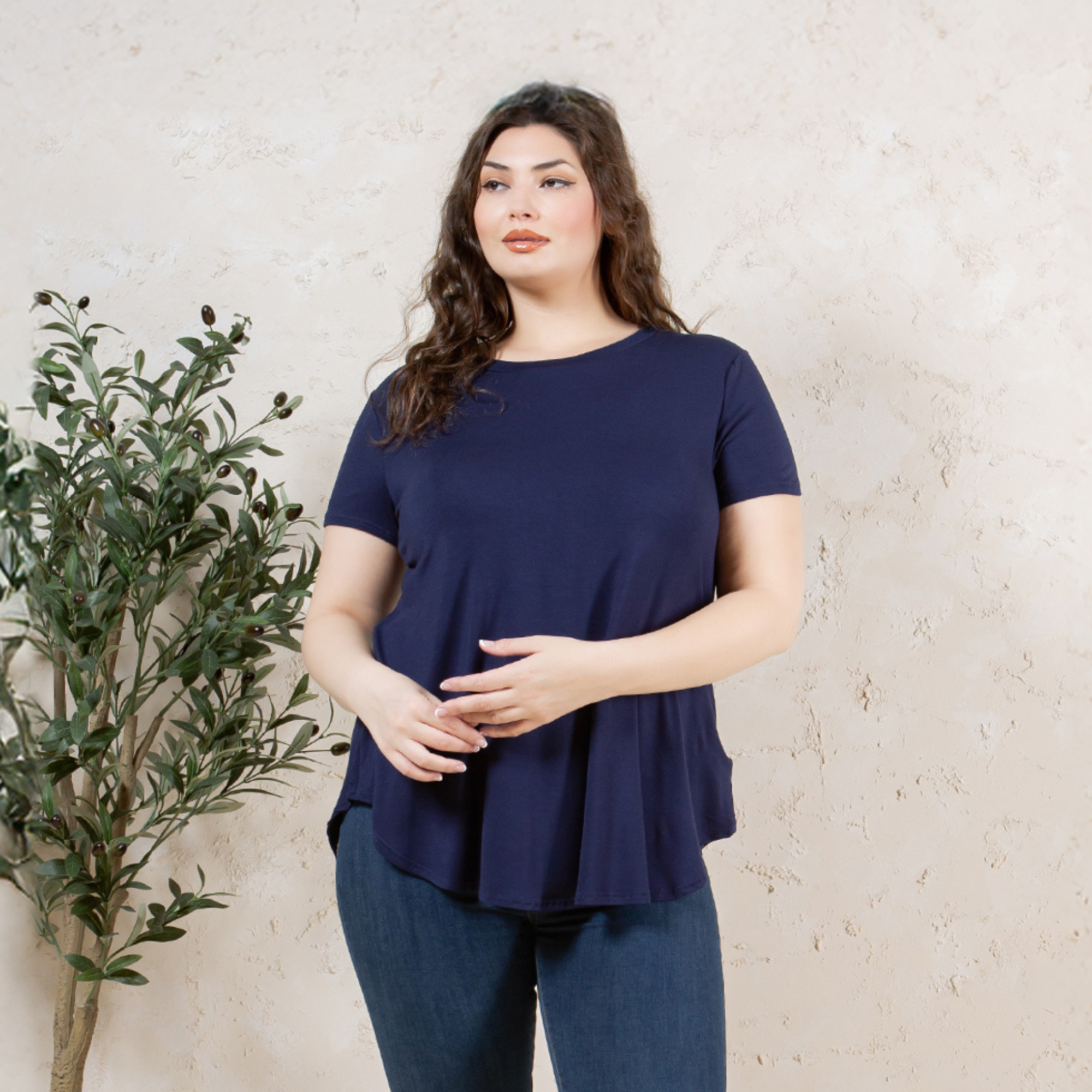 Short Sleeve Tunic Top – Loose Fit Blouse for Casual Wear