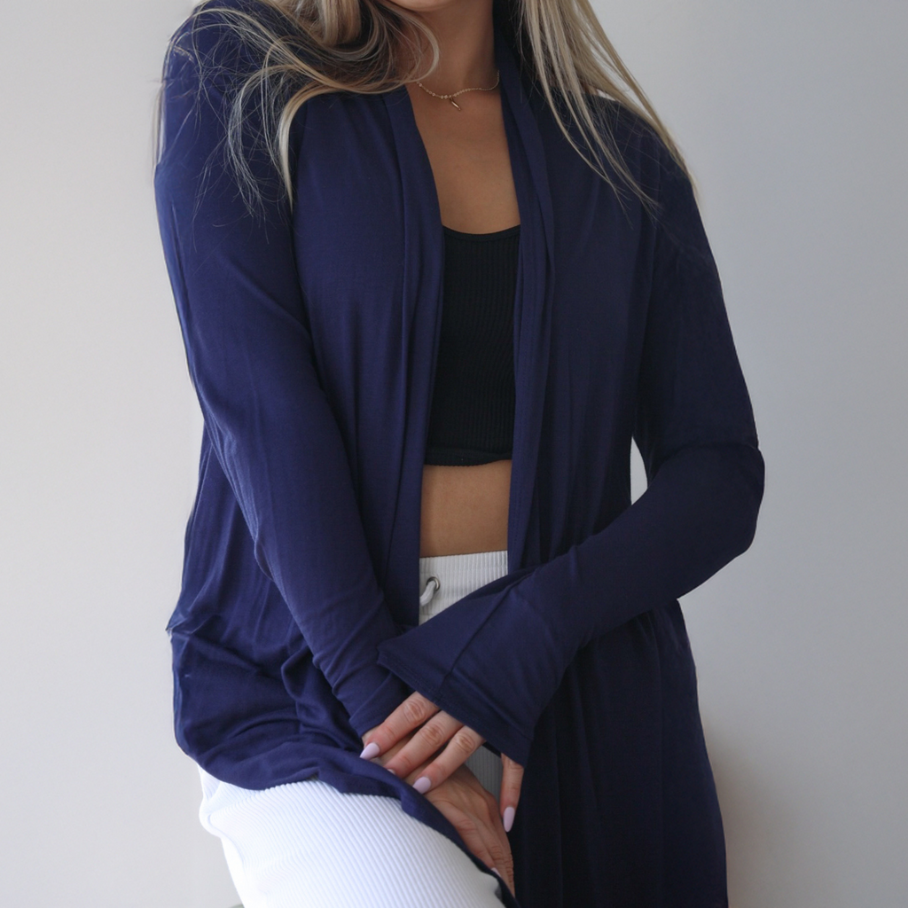 Long Sleeve Cardigan – Open Front Lightweight Cardigan