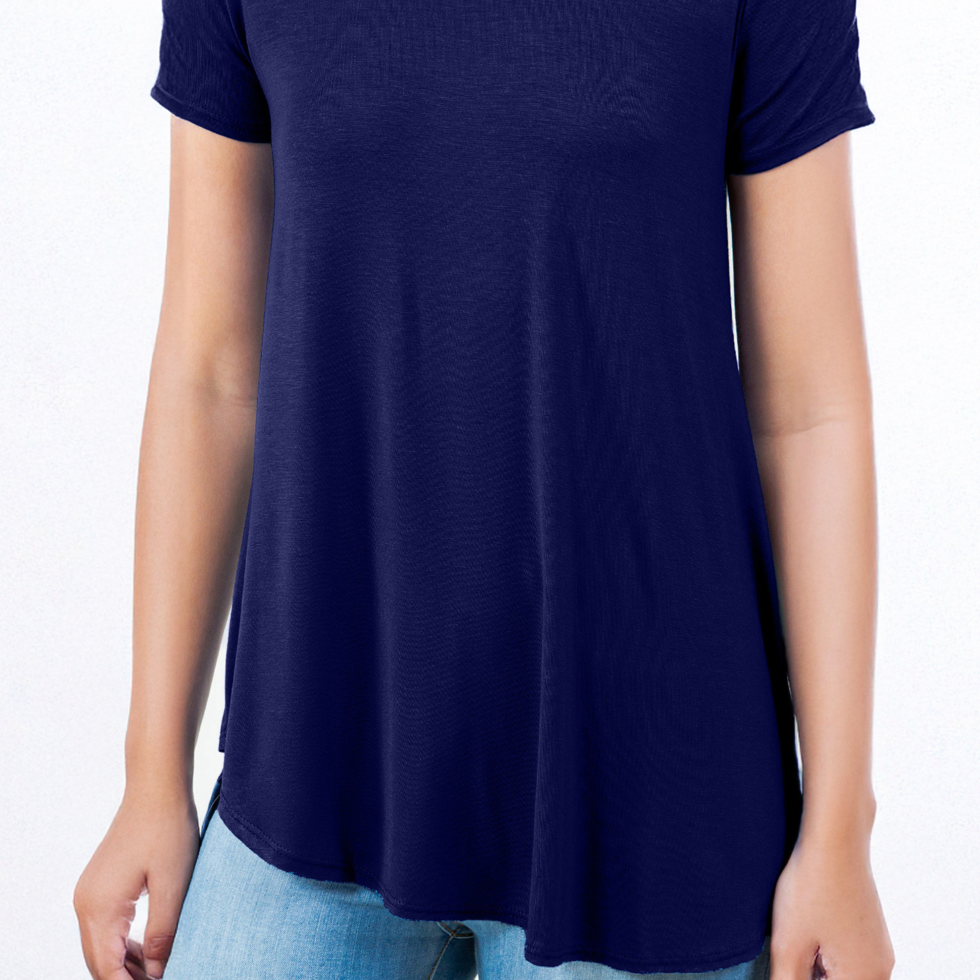 Short Sleeve Tunic Top – Loose Fit Blouse for Casual Wear