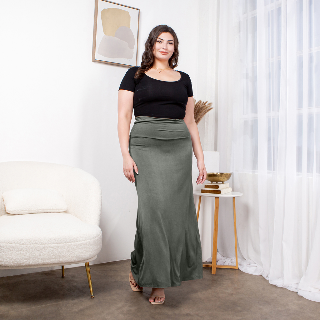 Maxi Skirt – High Waist Flowy Long Skirt for Casual & Dressy Outfits