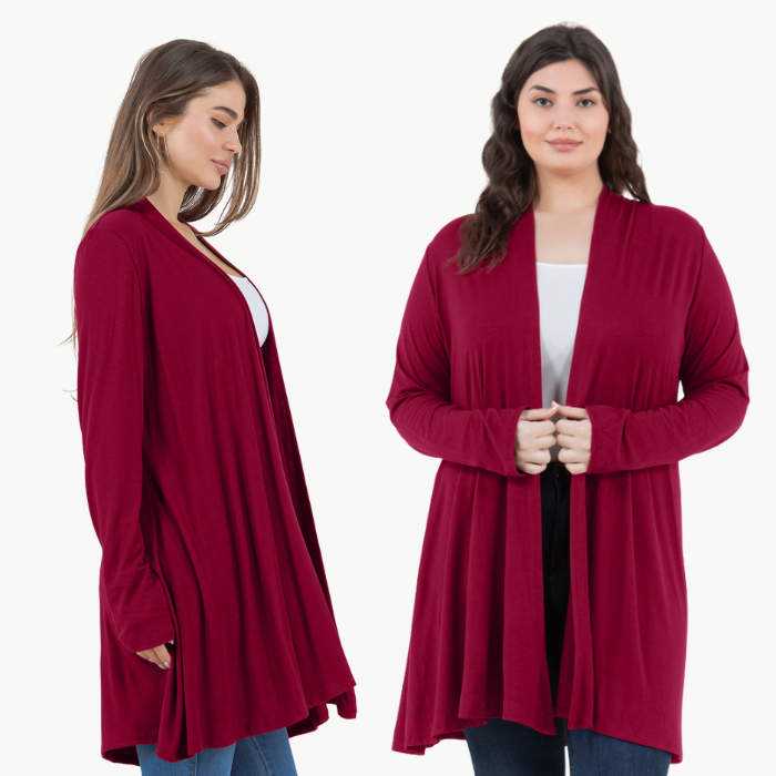 Long Sleeve Cardigan (Straight Hem)