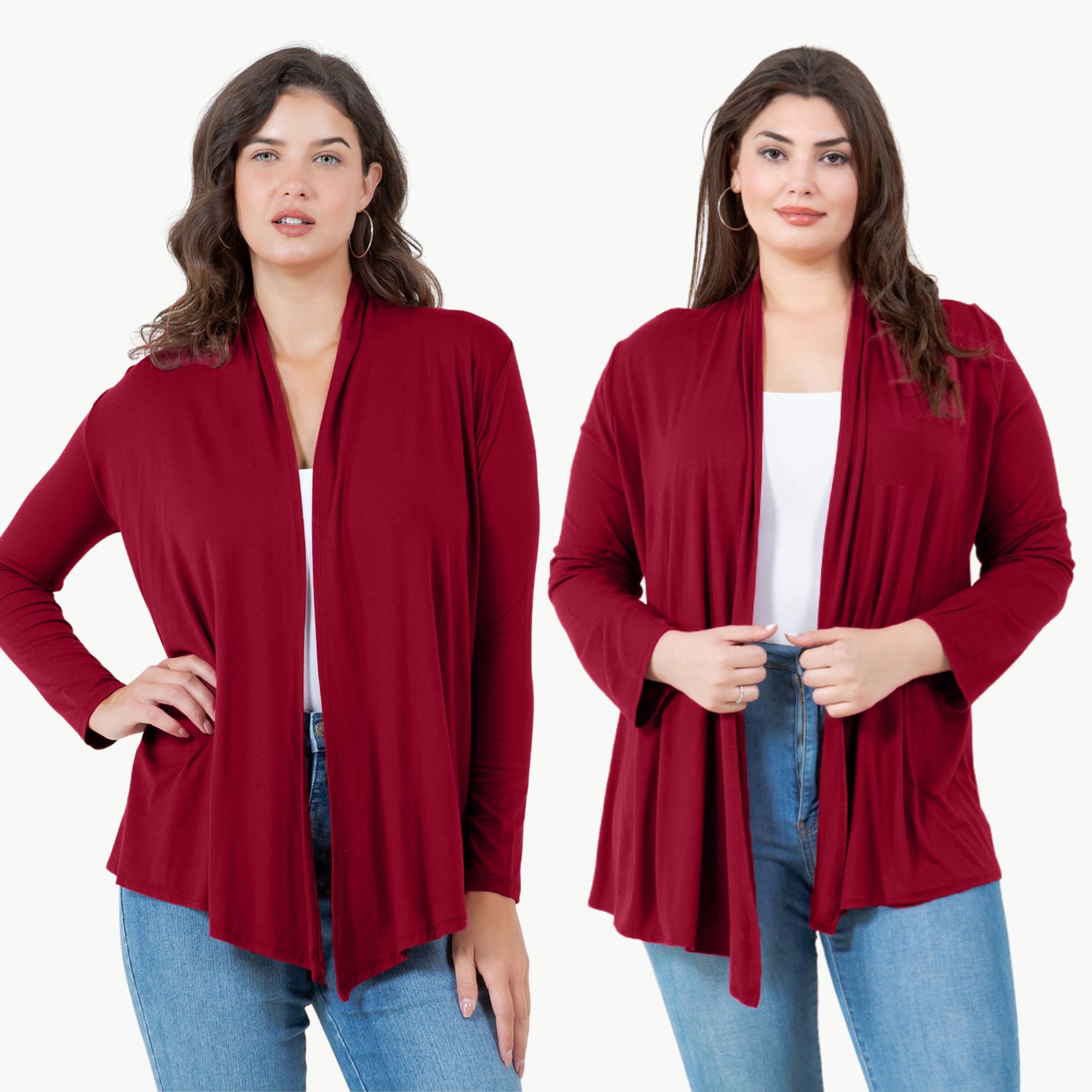 Long Sleeve Cardigan – Open Front Lightweight Cardigan