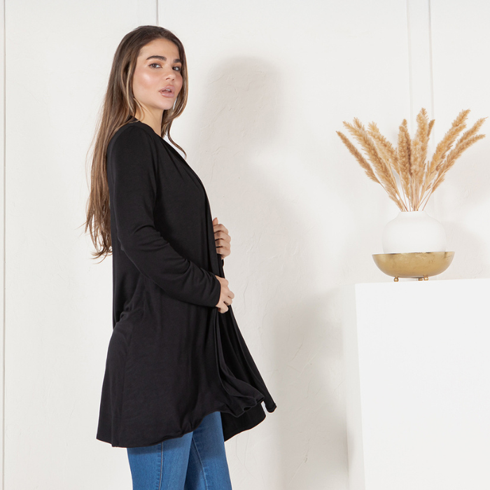 Long Sleeve Cardigan (Straight Hem)