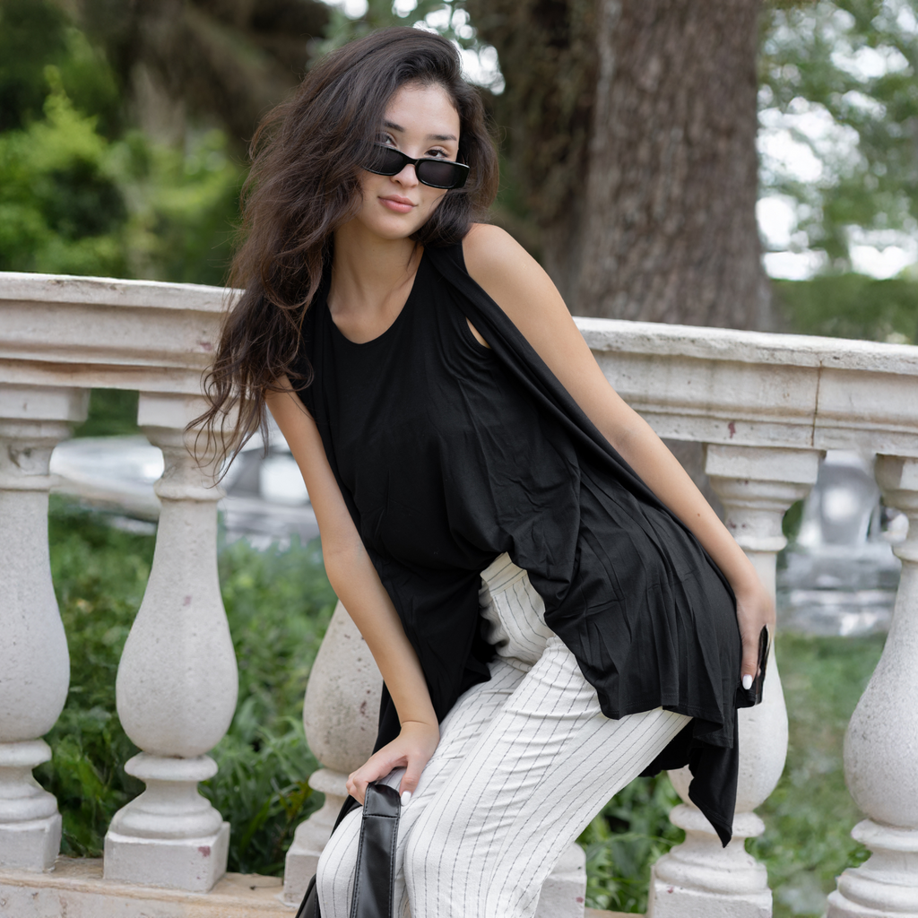 Sleeveless Cardigan – Open Front Lightweight