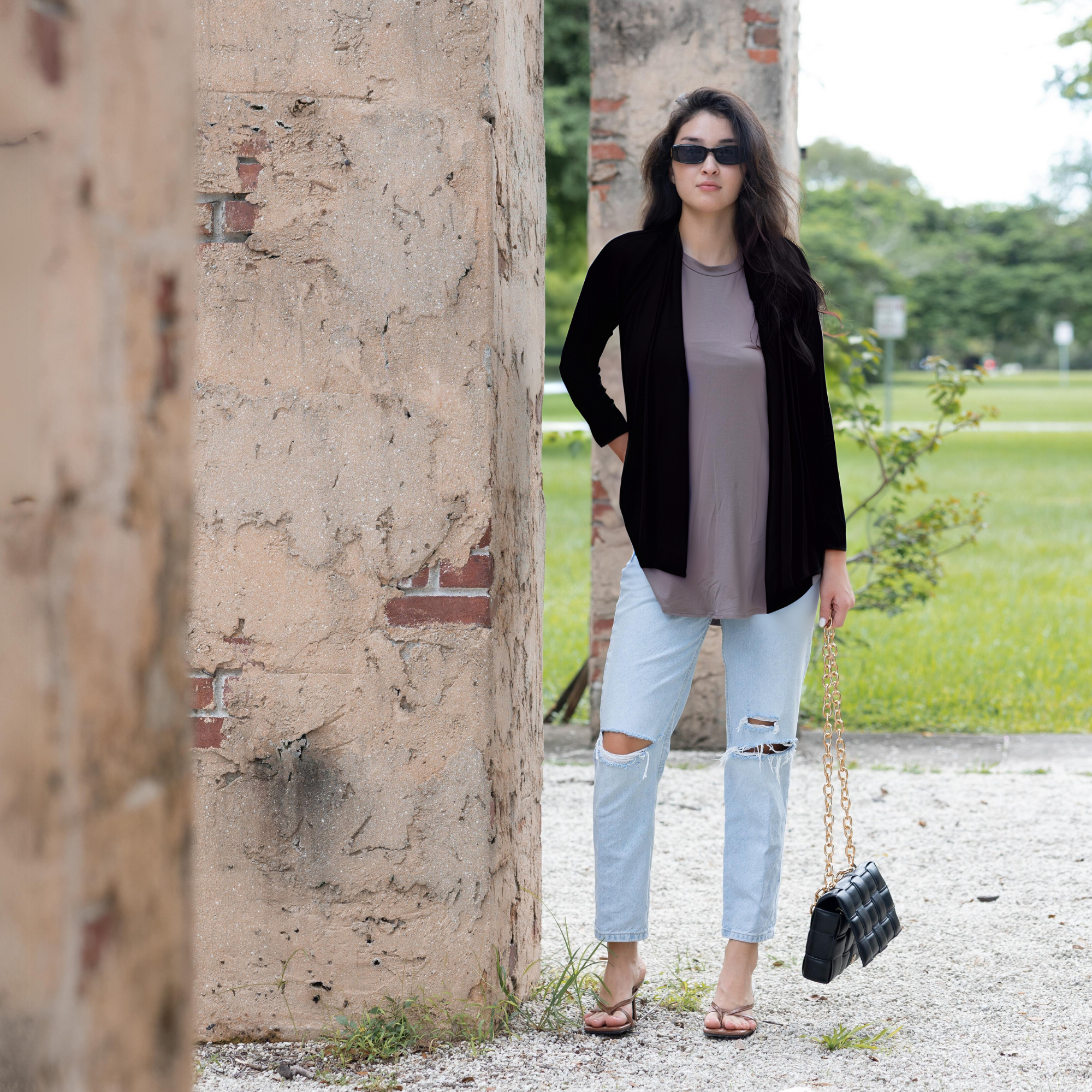 Long Sleeve Cardigan – Open Front Lightweight Cardigan