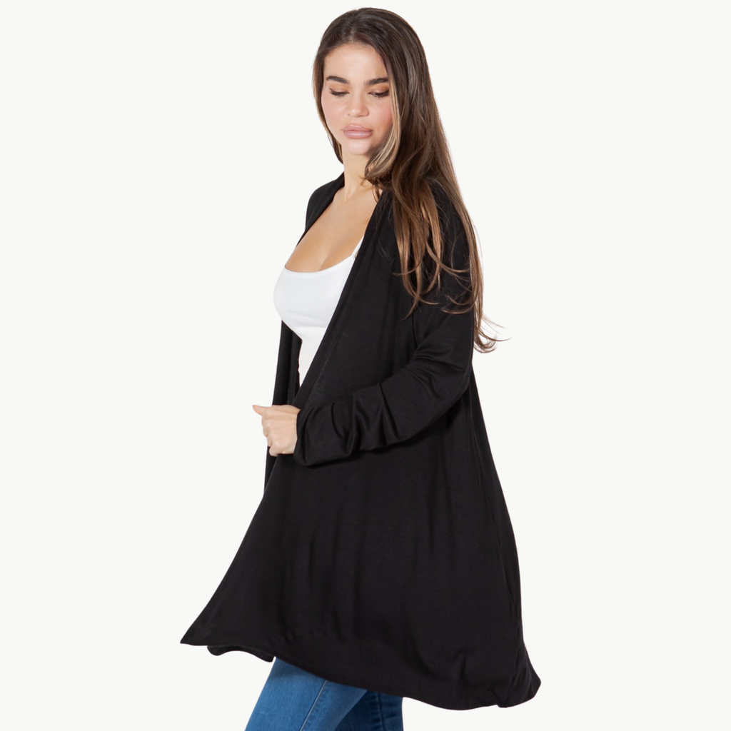 3-Pack Long Sleeve Cardigan (Straight Hem) Azules 2DC